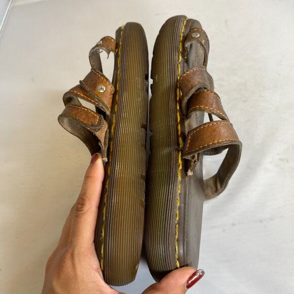 Rare Vintage Dr Martens Crossover Leather Slide Brow W7 - Picture 4 of 6